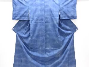 雨縞織り出し手織り紬着物